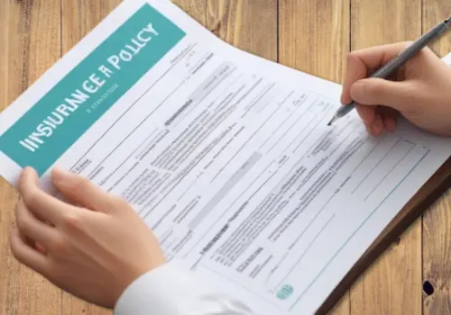 A man signing on a policy document